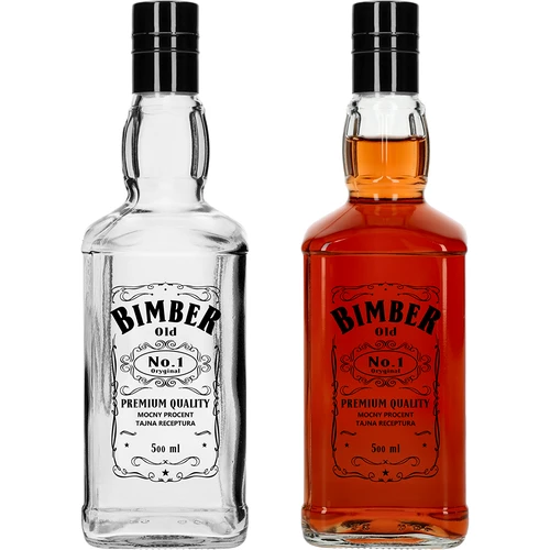 Láhev Daniels 500 ml se šroubovacím uzávěrem, potisk „Bimber OLD“, 1 ks