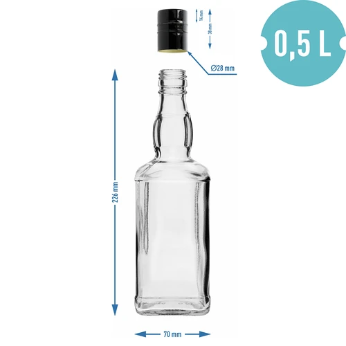 Láhev Daniels 500 ml se šroubovacím uzávěrem, 1 ks. - 6