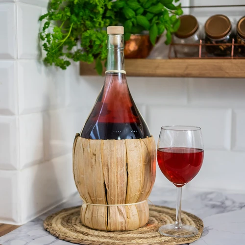 Láhev Fiasco 2000 na víno v opletu - 2 l - 3