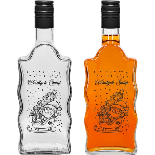 Láhev Klasztorna 500 ml se šroubovacím uzávěrem, potisk „Santa“, 1 ks - 2