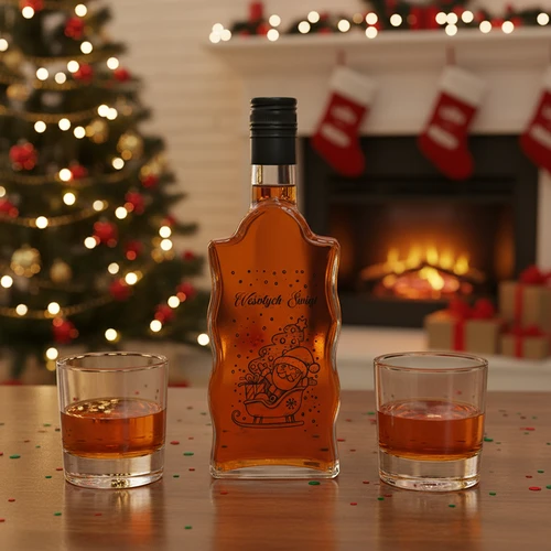 Láhev Klasztorna 500 ml se šroubovacím uzávěrem, potisk „Santa“, 1 ks - 6