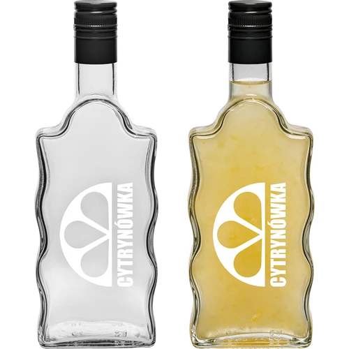 Láhev Klasztorna 500 ml se šroubovacím uzávěrem a potiskem „Citrónovka“, vzor 2 - 3