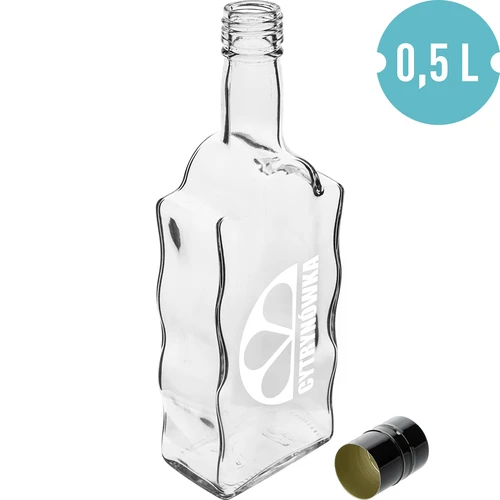 Láhev Klasztorna 500 ml se šroubovacím uzávěrem a potiskem „Citrónovka“, vzor 2 - 2