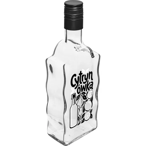 Láhev Klasztorna 500 ml se šroubovacím uzávěrem a potiskem „Cytrynówka“, vzor 1