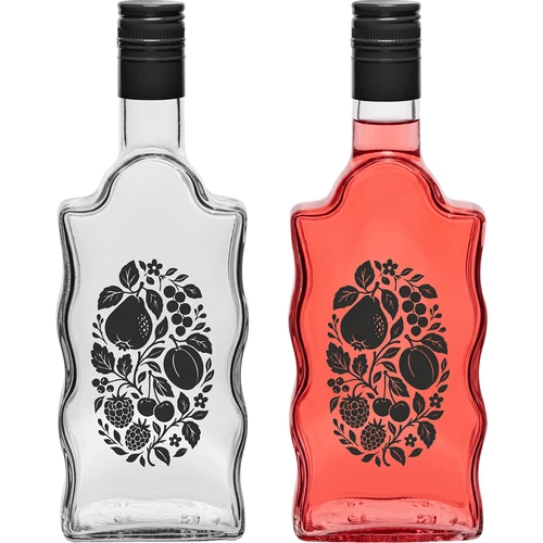 Láhev Klasztorna 500 ml se šroubovacím uzávěrem a potiskem „Ovoce“, vzor 1 - 3