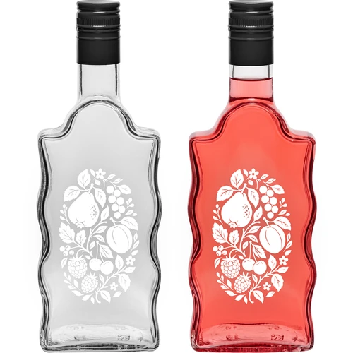 Láhev Klasztorna 500 ml se šroubovacím uzávěrem a potiskem „Ovoce“, vzor 1 - 3