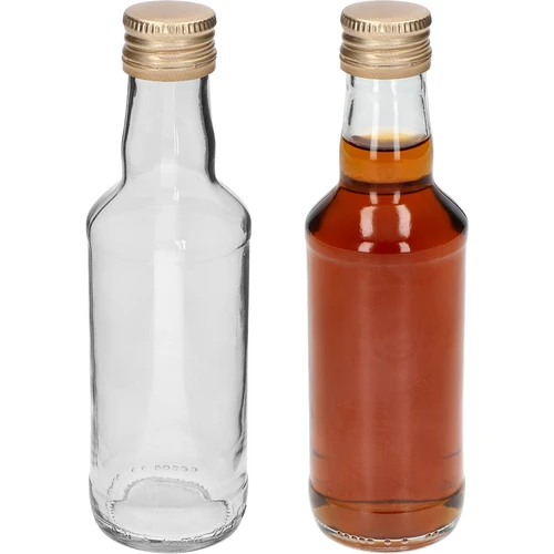 Láhev monopolka 200 ml, se zlatým šroubovacím uzávěrem fi 28, 1 ks - 3