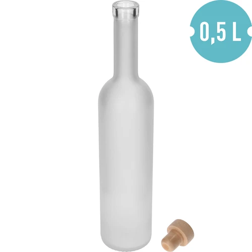 Láhev „Matná (mražené sklo)” 0,5 l s korkem, 1 ks. - 2