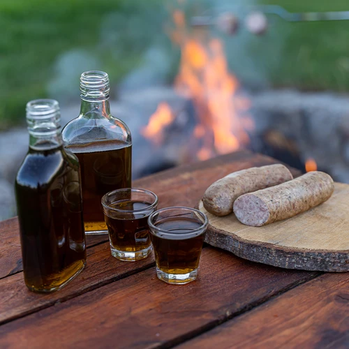 Láhev na likéry placatka se šroubovacím uzávěrem 200 ml 10 ks - 7