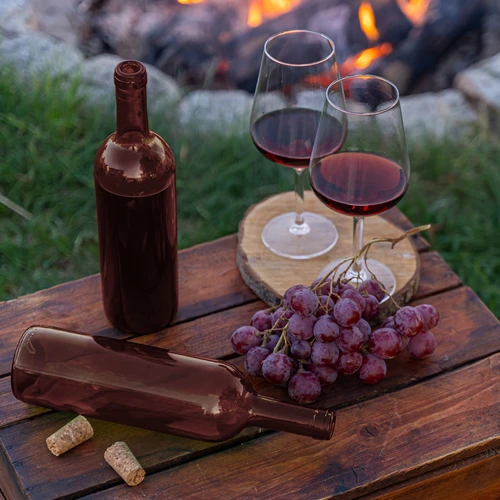 Láhev na víno 0,75 L hnědá - balení 8 ks - 7