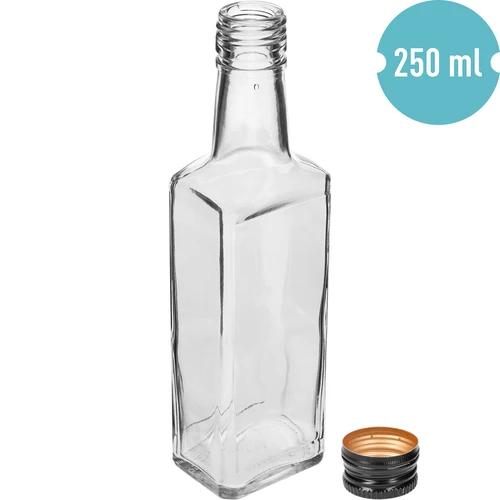 Láhev Receptura 250 ml, s černým uzávěrem, 1 ks - 2