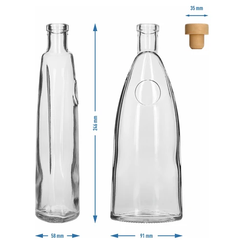 Láhev „Staroměstská” se zátkou typu hříbek, 500 ml, 1 ks - 6