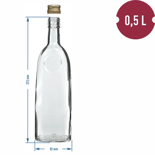 Láhev Staromiejska 500ml se šroubovacím uzávěrem, 6ks. - 7