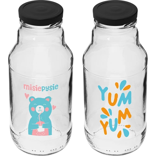 Láhev twist off 330 ml se šroubovacím uzávěrem fi43 a barevným potiskem - 6 ks - 3