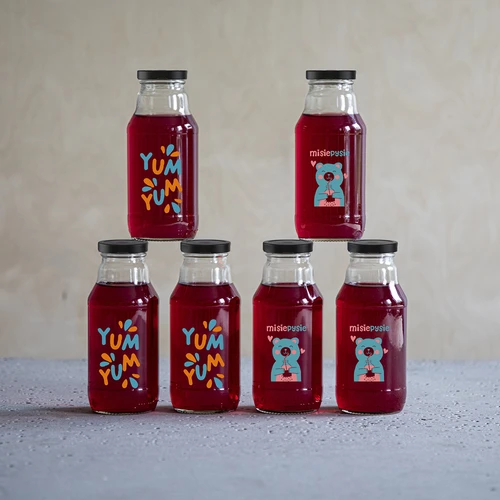 Láhev twist off 330 ml se šroubovacím uzávěrem fi43 a barevným potiskem - 6 ks - 8