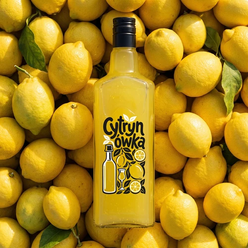 Láhev Tynktura 500 ml s potiskem „Cytrynówka” a šroubovacím uzávěrem - 6