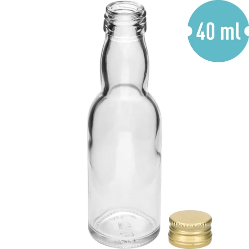 Lahvička „Maluch” se zlatým šroubovacím víčkem, 40 ml, 10 ks - 6