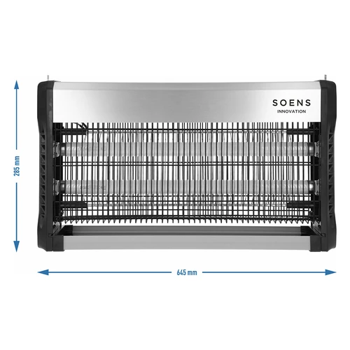Lampa na hubení hmyzu UVA 40 W, stříbrná - 4