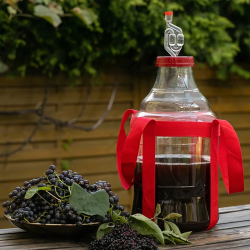 Lehký, nerozbitný balon na víno s popruhy, 10 L - 8