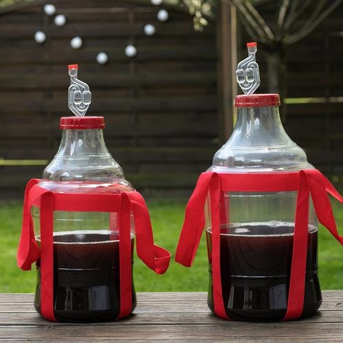 Lehký, nerozbitný balon na víno s popruhy, 10 L - 9