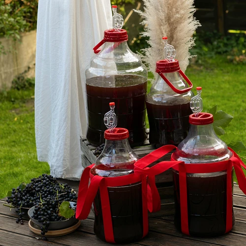 Lehký, nerozbitný balon na víno s popruhy, 15 L - 13