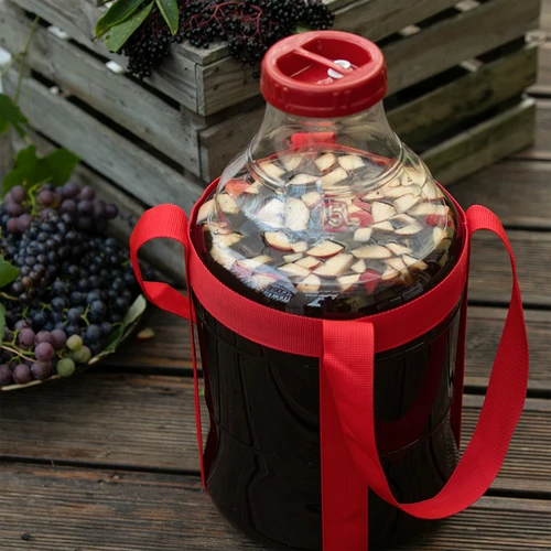 Lehký, nerozbitný balon na víno s popruhy, 15 L - 9