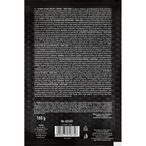 Lihovarské kvasnice Turbo Carbo - 3