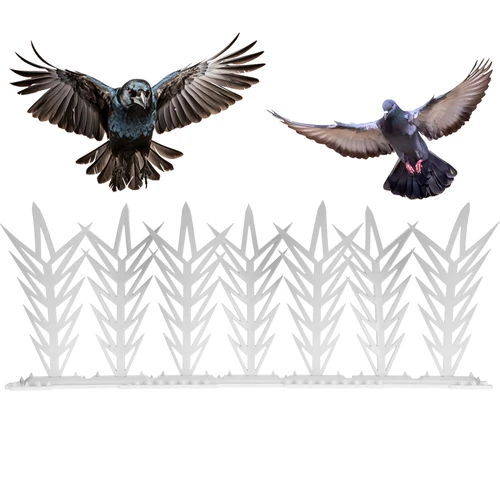 Lišty s hroty odpuzující ptáky, ozdobné, bílé - z plastu, 6 ks - 4