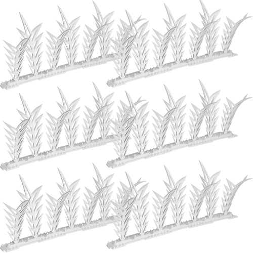 Lišty s hroty odpuzující ptáky, ozdobné, bílé - z plastu, 6 ks - 2