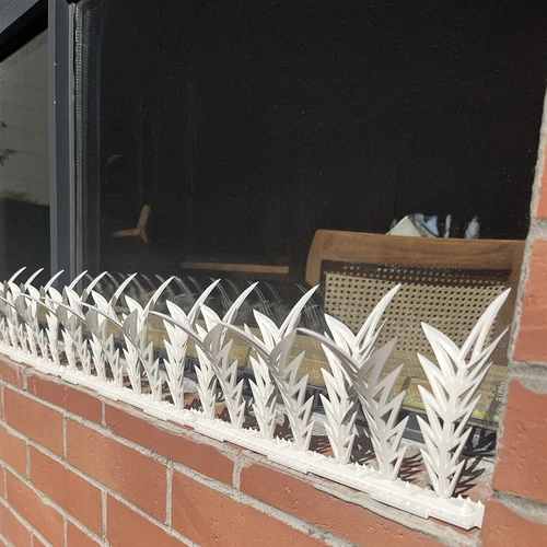 Lišty s hroty odpuzující ptáky, ozdobné, bílé - z plastu, 6 ks - 11