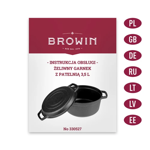 Litinový hrnec s pánví, 3,5 L - 10