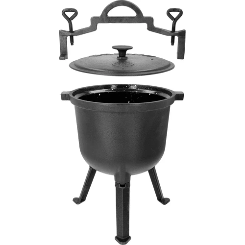 Litinový lovecký kotlík se smaltovaným vnitřkem, 8 L - 2