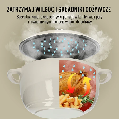Litinový smaltovaný hrnec – ecru, 4 l - 6