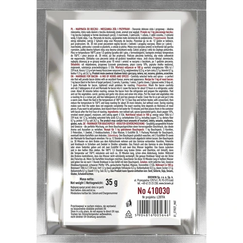 Marináda na bůček - směs bylin a koření, 35 g - 2