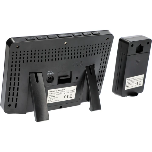 Meteorologická stanice RCC, DCF – elektronická, podsvícená, bezdrátová, senzor, černá - 7