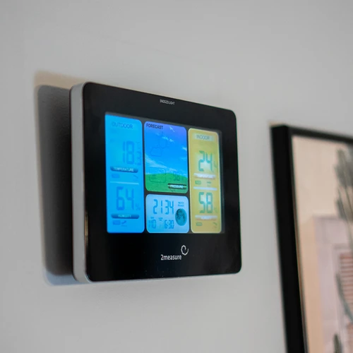 Meteorologická stanice RCC – elektronická, podsvícená, bezdrátová, senzor, černá - 13