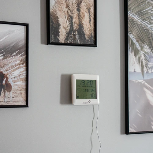Meteostanice – elektronická, podsvícená, sonda, bílá - 10