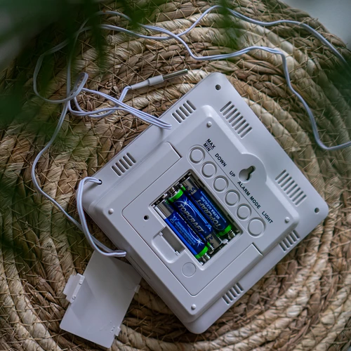 Meteostanice – elektronická, podsvícená, sonda, bílá - 12