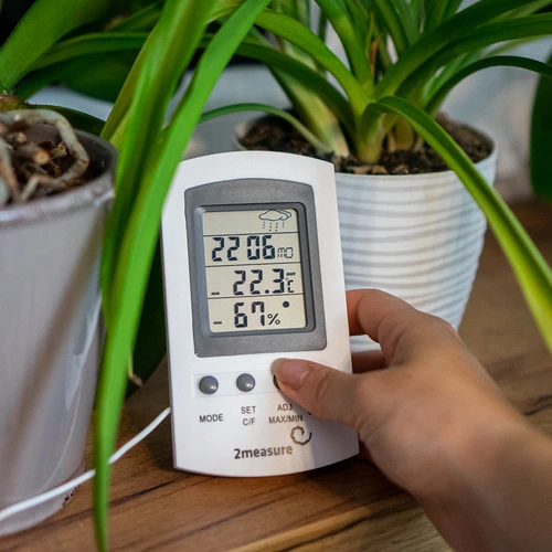 Meteostanice – elektronická, sonda, bílá - 8