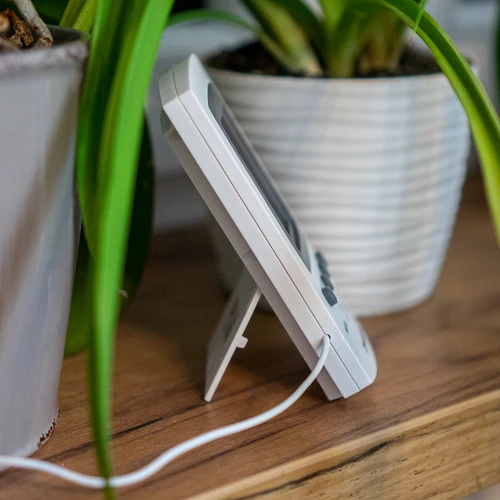 Meteostanice – elektronická, sonda, bílá - 9