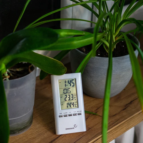 Meteostanice – elektronická, sonda, bílá - 4