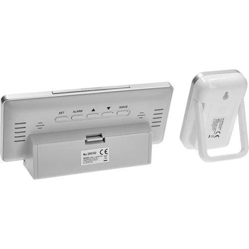 Meteostanice RCC, DCF – elektronická, bezdrátová, podsvícený senzor, bílá - 4