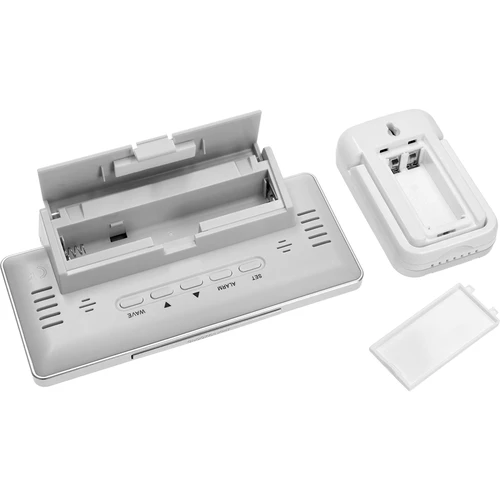 Meteostanice RCC, DCF – elektronická, bezdrátová, podsvícený senzor, bílá - 5