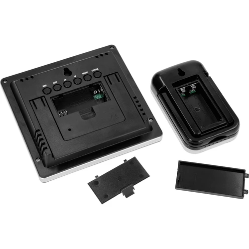 Meteostanice RCC, DCF – elektronická, bezdrátová, podsvícený senzor, černá - 5