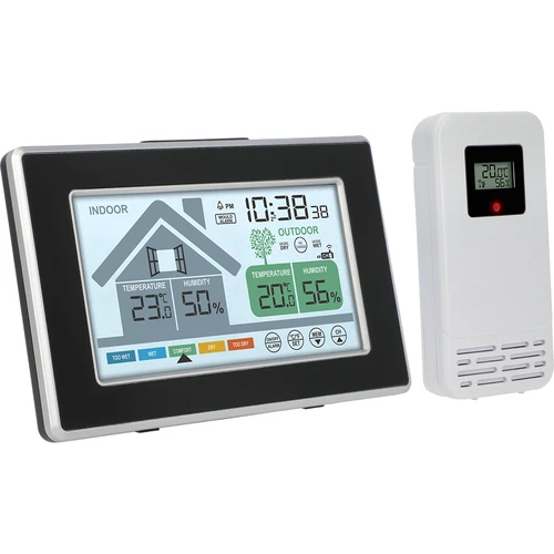 Meteostanice značky Soens – elektronická, s bezdrátovým venkovním čidlem - 2