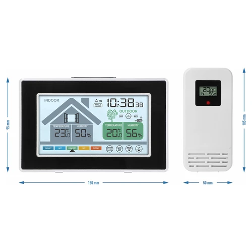 Meteostanice značky Soens – elektronická, s bezdrátovým venkovním čidlem - 6