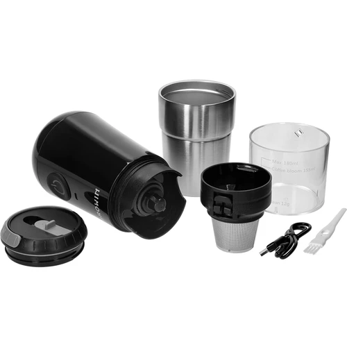 Mlýnek na kávu - elektrický, s mlecími kameny, s překapávačem a hrnkem - 6