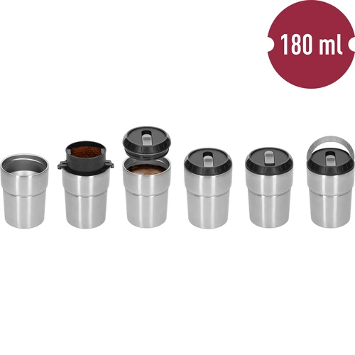 Mlýnek na kávu - elektrický, s mlecími kameny, s překapávačem a hrnkem - 9