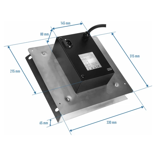 Modul topného tělesa s ventilátorem, 1,5 kW – pro zahradní udírny - 6