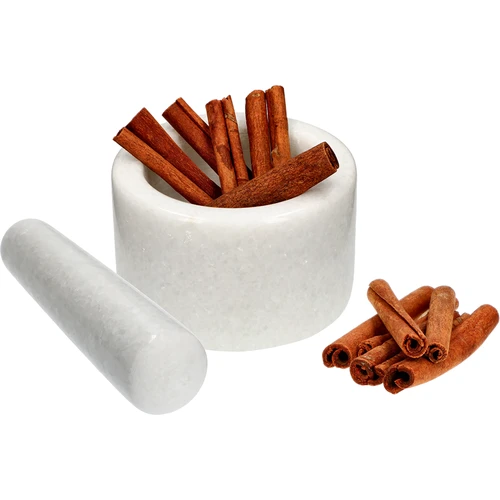 Mramorový kuchyňský hmoždíř, bílý, fi 10 cm - 8